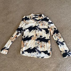 Allsaints Pisces LS Japanese Style Art Viscose Shirt